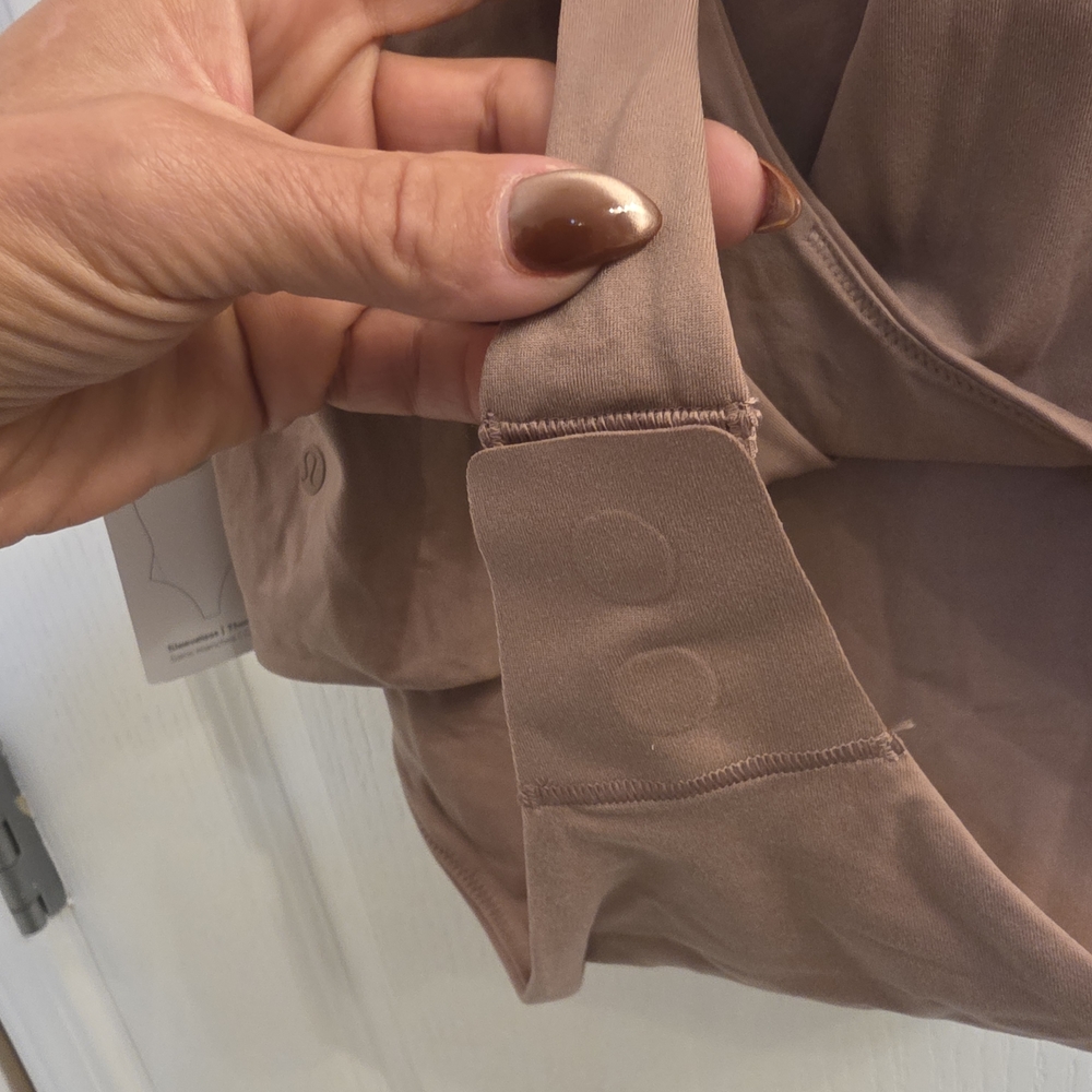lululemon athletica Nulu Square Neck Bodysuit in Mauve Taupe/Twilight Rose - Picture 7 of 7